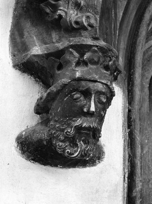 Konsolkopf : Konsolkopf (1401/1500). Mariahof, Pfarrkirche Sankt Maria, Chor
