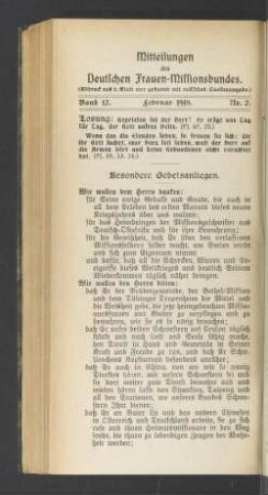 Nr. 2. Februar 1918
