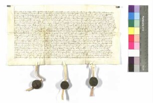 Ulrich Blank, der Slosser, Leibeigenschaft; Siegel: Hans von Orn, Hans von Berlichingen und Walter von Erenfels.