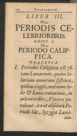 Caput I. De Periodo Calippica.