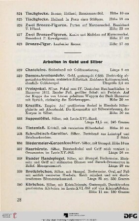 Arbeiten in Gold und Silber (NR. 329-360)