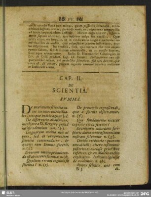 Cap. II. De Scientia