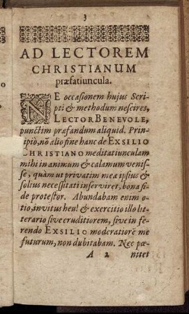 Ad Lectorem Christianum præfatiuncula.
