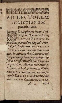Ad Lectorem Christianum præfatiuncula.
