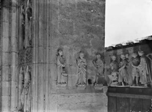 Nördliches Westportal — Türsturz: Szenen aus dem Leben des heiligen Stephanus