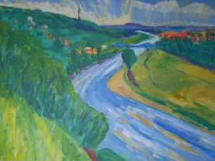 Dresden, Blick aufs Blaue Wunder