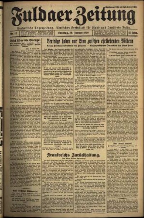 Erste Ausgabe vom Sonntag, den 20. Januar 1935.