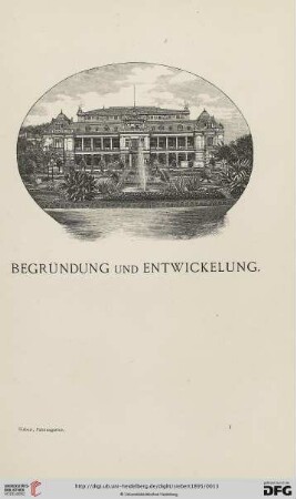 Begründung und Entwickelung