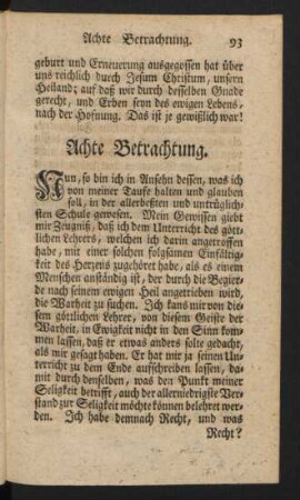 Achte Betrachtung
