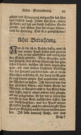 Achte Betrachtung