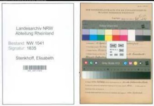 Entnazifizierung Elisabeth Stenkhoff , geb. 18.04.1899 (Lehrerin)
