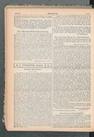 Wirtschaftliche Fragen