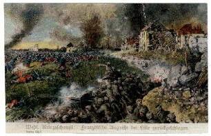 Serie Nr. 59/1: Westl.Kriegsschaupl.: Französische Angriffe bei Lille zurückgeschlagen.