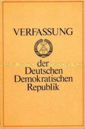 Verfassung der DDR von 1968 mit den Änderungen von 1974