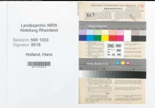 Entnazifizierung Hans Holland , geb. 06.11.1919 (Baecker)