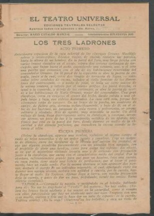 1922005200: Los tres ladrones : comedia sarcástica