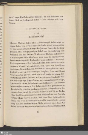Siebentes Kapitel. 1725. Seußlitzer Idyll