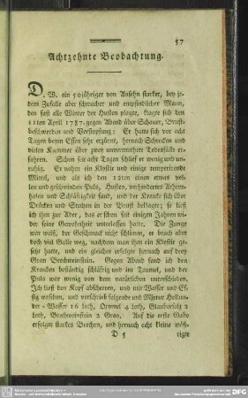 Achtzehnte Beobachtung