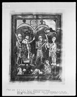 Psalter aus Aldersbach — Kindermord in Bethlehem, Folio 6recto