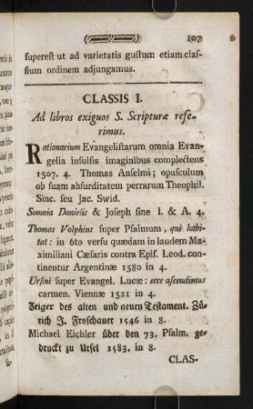 107-128, Classis I. - Classis VIII.