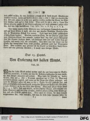 Das 15. Capitel: Von Eroberung des halben Monds
