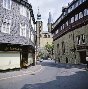 Goslar. Marktkirche Sankt Cosmas und Damian. Westfassade von Nordwesten