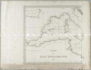 Carte de la Mer Méditerranée