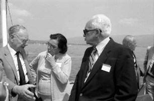 31. Tagung 1981 (29.6.-3.7.) Mediziner; Gruppen bei der Maikäferrede: Sir Bernard Katz, Rosalyn Yalow, Severo Ochoa