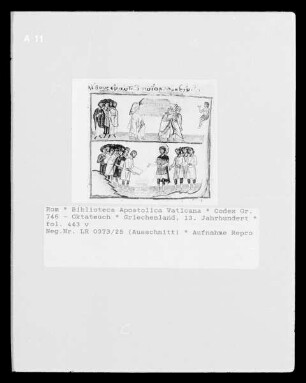 Codex Gr. 746 - Oktateuch — Codex Gr. 746 - Oktateuch, Folio fol. 443 vMiniatur