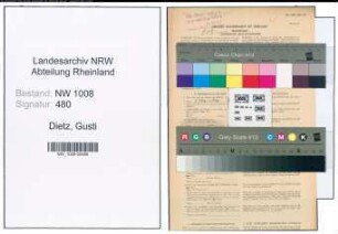 Entnazifizierung Gusti Dietz , geb. 13.09.1907 ()