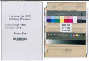 Entnazifizierung Karl Zerres , geb. 05.03.1901 (Einkaeufer)