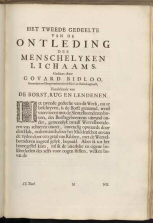 Het Tweede Gedeelte ... Handelende van De Borst, Rug En Lendenen.