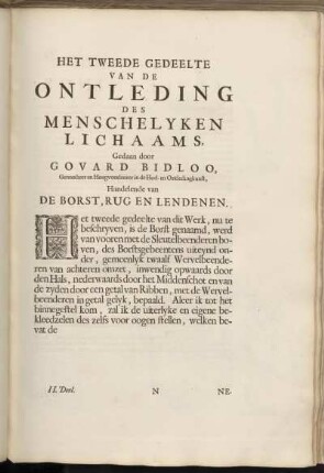 Het Tweede Gedeelte ... Handelende van De Borst, Rug En Lendenen.