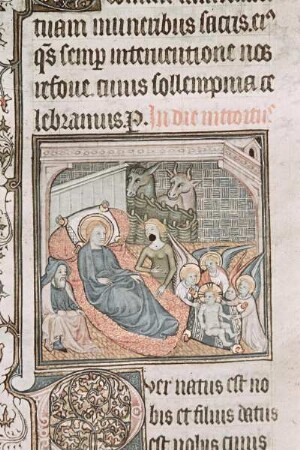 Missale des Simon Renoul — Geburt Christi, Folio 19 recto