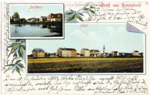 Gruß aus Paunsdorf : Total ; Dorfteich