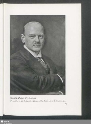 Dr. phil. Gustav Stresemann