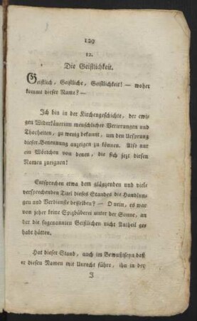 12. Die Geistlichkeit