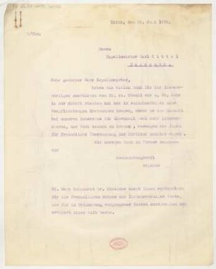 Brief an Carl Kittel : 26.06.1925