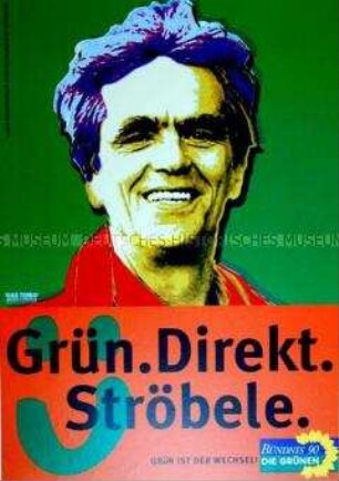 Wahlplakat von Bündnis 90 / Die Grünen zur Bundestagswahl 1998