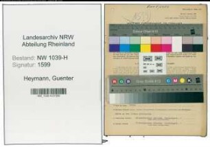 Entnazifizierung Guenter Heymann , geb. 30.05.1918 (Angestellter)