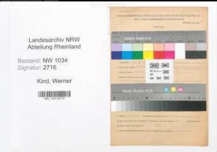 Entnazifizierung Werner Kind , geb. 26.05.1892 (Major)