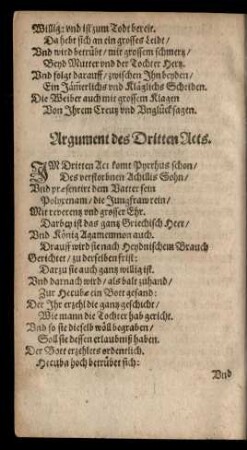 Argument des Dritten Acts.