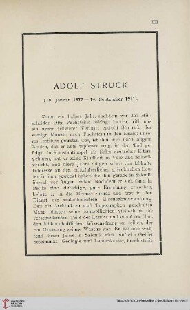 36: Adolf Struck : (18. Januar 1877-14. September 1911)