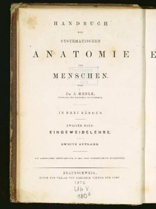 Handbuch der Eingeweidelehre des Menschen