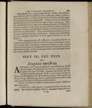 Cap. XXIX. De Sanguine menstruo. - Cap. XXXIII. De Facultatibus ministris.
