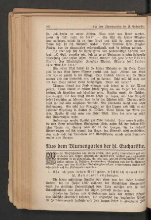 Aus dem Blumengarten der Hl. Eucharistie
