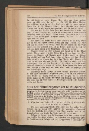 Aus dem Blumengarten der Hl. Eucharistie