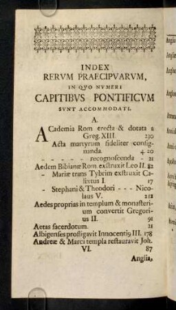 Index Rerum Praecipuarum