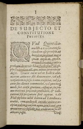 De Subjecto Et Constitutione Physices.