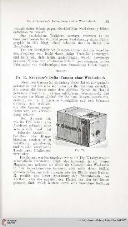 Dr. R. Krügener's Delta-Camera ohne Wechselsack